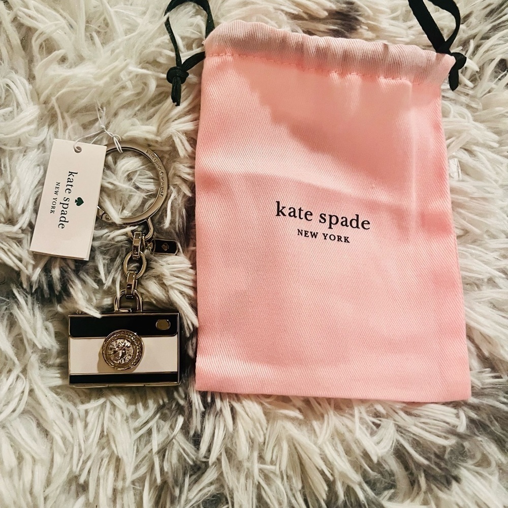 BNWT Kate Spade Oh Snap Camera Key Fob Keychain Bag Charm